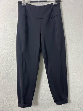 Lucy Athletic Strong is Beautiful High Waist Capri Yoga Pant Wine Cuffed Medium
